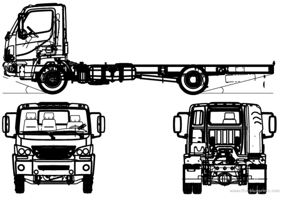 Грузовик Mercedes-Benz Accelo 815 (2013) - чертежи, габариты, рисунки