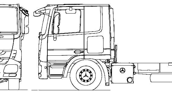 Грузовик Mercedes-Benz Acrors 4x2 Car Transporter Tractor (2010) - чертежи, габариты, рисунки