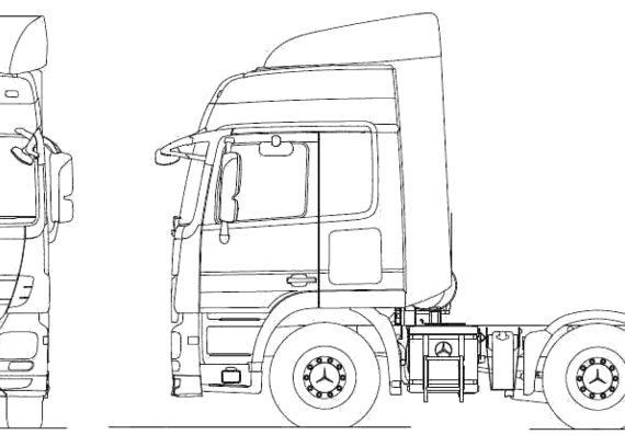 Mercedes-Benz Acrors 6x2 Tractor truck (2010) - drawings, dimensions, pictures