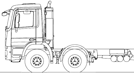 Mercedes-Benz Acrors 8x4 Tipper truck (2010) - drawings, dimensions, pictures