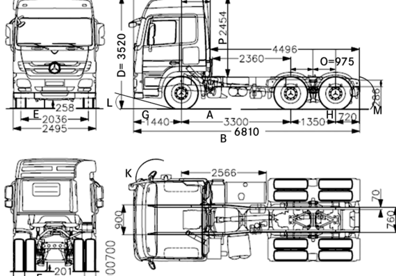 Mercedes-Benz Actors 2646S truck (2013) - drawings, dimensions, pictures