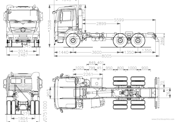 Mercedes-Benz Actors 3336B truck (2013) - drawings, dimensions, pictures