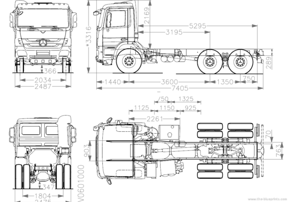 Mercedes-Benz Actors 3336K truck (2013) - drawings, dimensions, pictures