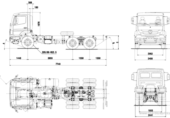 Mercedes-Benz Axor 2831 S 48 truck (2013) - drawings, dimensions, pictures