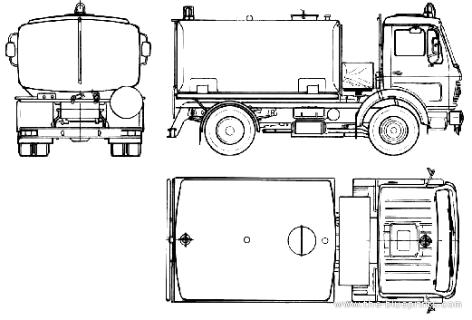 Mercedes-Benz L1217 Fire Truck (1979) - drawings, dimensions, pictures