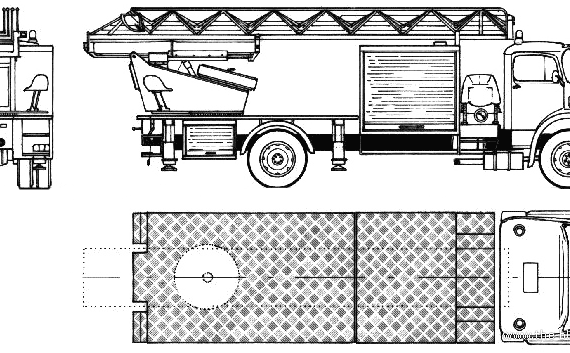 Mercedes-Benz L1924 Fire Truck (1980) - drawings, dimensions, pictures