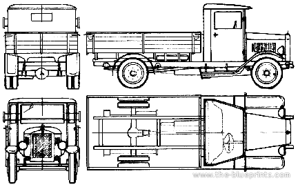 Mercedes-Benz L2000 Bed truck (1931) - drawings, dimensions, pictures