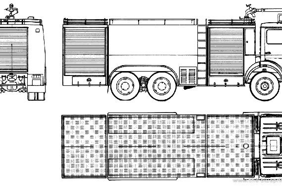 Грузовик Mercedes-Benz L2632 K-38 Fire Truck (1982) - чертежи, габариты, рисунки