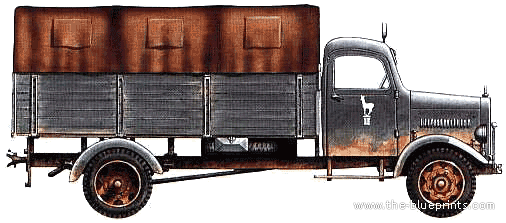 Mercedes-Benz L3000S truck - drawings, dimensions, pictures