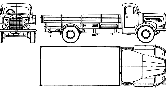 Mercedes-Benz L329 truck (1957) - drawings, dimensions, pictures