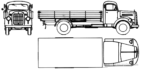 Mercedes-Benz L3500 truck (1950) - drawings, dimensions, pictures