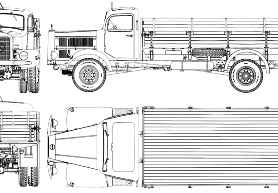 Mercedes-Benz L4500A truck (1941) - drawings, dimensions, pictures