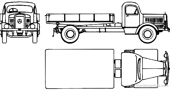 Mercedes-Benz L5000 truck (1951) - drawings, dimensions, pictures