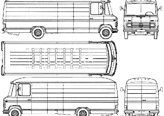 Mercedes-Benz L508 LWB truck (1975) - drawings, dimensions, pictures