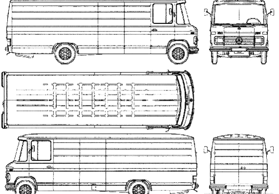 Mercedes-Benz L508 MWB truck (1975) - drawings, dimensions, pictures