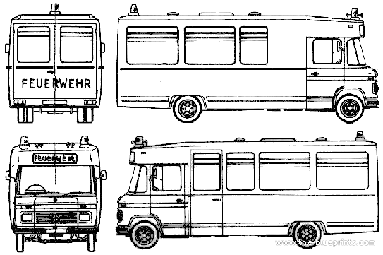 Mercedes-Benz L608D truck (1978) - drawings, dimensions, pictures