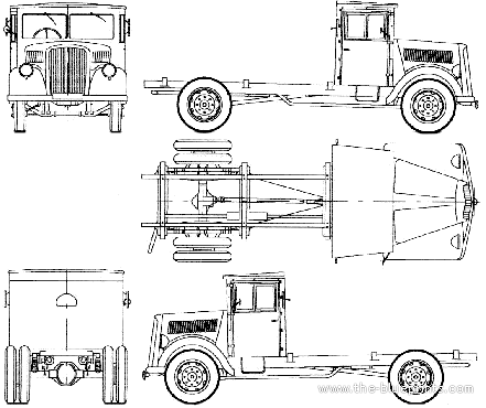 Mercedes-Benz L701 Chass truck (1944) - drawings, dimensions, pictures