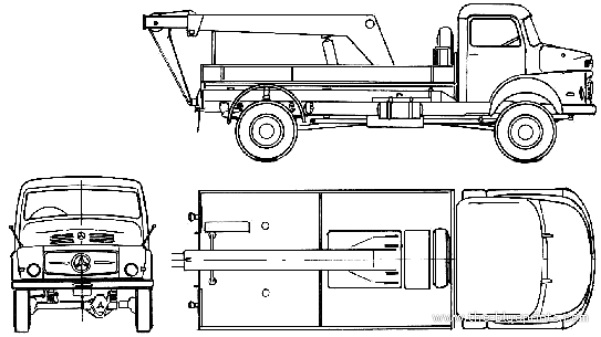 Грузовик Mercedes-Benz LA328 Tow Truck (1960) - чертежи, габариты, рисунки