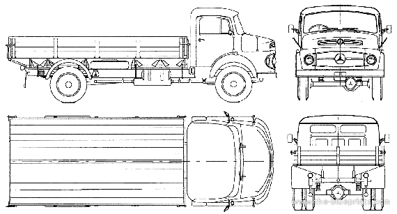 Mercedes-Benz LA710 LWB truck (1960) - drawings, dimensions, pictures