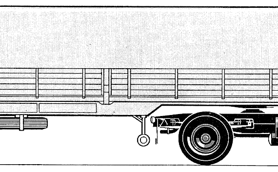 Грузовик Mercedes-Benz LAS 1920 (1964) - чертежи, габариты, рисунки