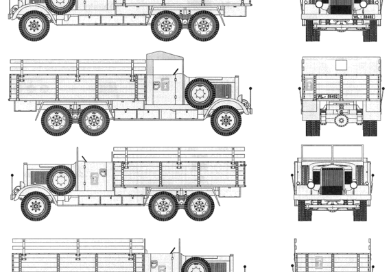 Mercedes-Benz LG 3000 6x4 truck - drawings, dimensions, pictures