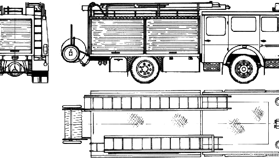 Грузовик Mercedes-Benz LH Fire Truck (1984) - чертежи, габариты, рисунки