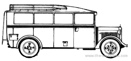 Грузовик Mercedes-Benz LO2000 (1935) - чертежи, габариты, рисунки
