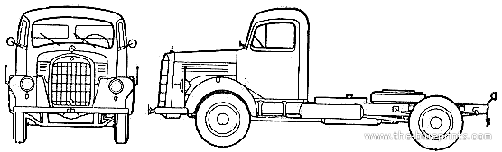 Mercedes-Benz LS321 truck (1959) - drawings, dimensions, pictures