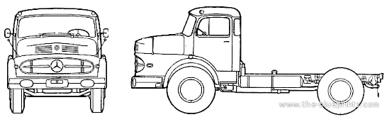 Mercedes-Benz LS 1920 (1964) truck - drawings, dimensions, pictures