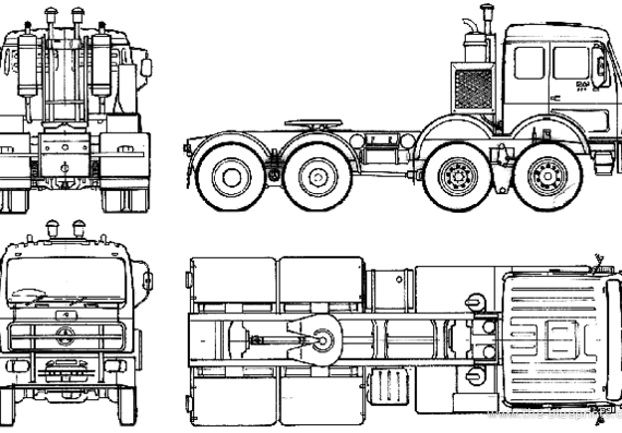 Mercedes-Benz Titan T 4052 8x6 truck (1980) - drawings, dimensions, pictures