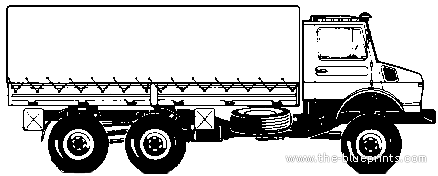 Mercedes-Benz Unimog 2450L 6x6 truck (1995) - drawings, dimensions, pictures