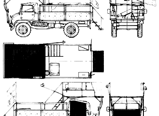 Mercedes-Benz Unimog 404 truck (1954) - drawings, dimensions, pictures