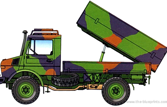 Mercedes-Benz Unimog Polyphem truck - drawings, dimensions, pictures