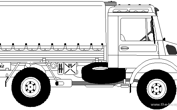 Mercedes-Benz Unimog U1300L truck (1975) - drawings, dimensions, pictures