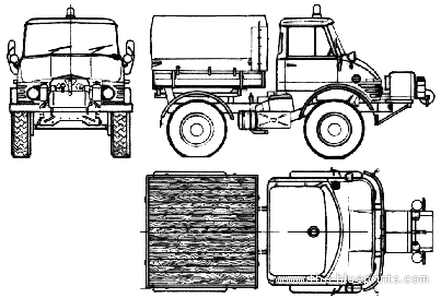 Mercedes-Benz Unimog U421 Fire Truck (1968) - drawings, dimensions, pictures
