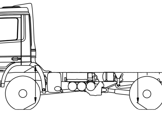 Mercedes Actros 1832 AK 4x4 truck - drawings, dimensions, pictures