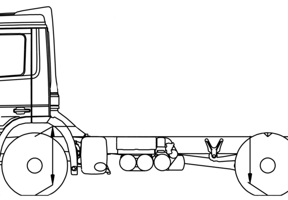 Mercedes Actros 1832 K 10x2 truck - drawings, dimensions, pictures