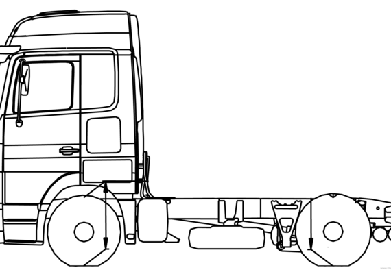 Mercedes Actros 18 LS Megaspace truck - drawings, dimensions, pictures