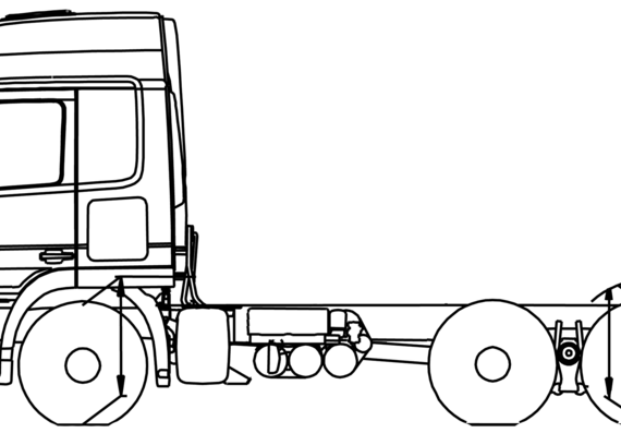 Mercedes Actros 26 LS 6x4 truck - drawings, dimensions, pictures