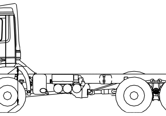 Грузовик Mercedes Actros 33 AK 6x6 - чертежи, габариты, рисунки