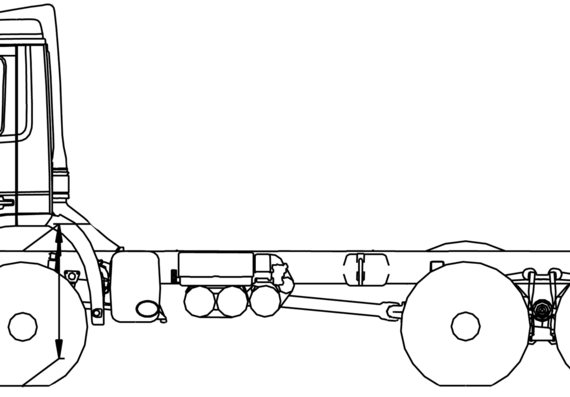 Mercedes Actros 33 K 6x4 truck - drawings, dimensions, pictures