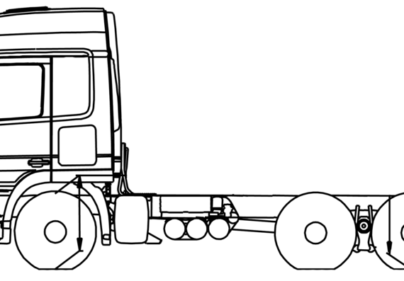 Mercedes Actros 33 S 6x4 truck - drawings, dimensions, pictures