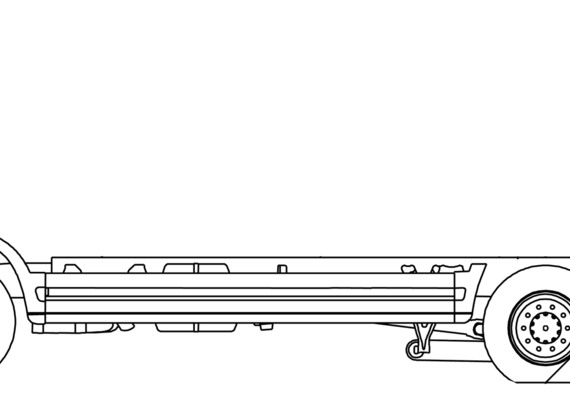 Грузовик Mercedes Atego 12L - чертежи, габариты, рисунки