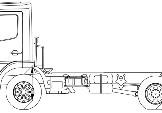 Mercedes Atego 13LS truck - drawings, dimensions, pictures