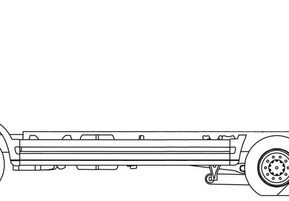 Грузовик Mercedes Atego 16L - чертежи, габариты, рисунки