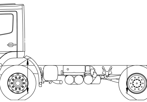 Mercedes Axor 18 K 4x2 truck - drawings, dimensions, pictures