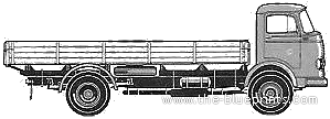 Грузовик Mercedes Benz L1113 (1964) - чертежи, габариты, рисунки