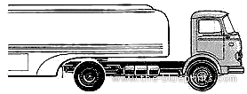 Mercedes Benz L701 truck (1964) - drawings, dimensions, pictures