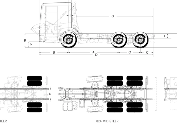 Mercedes Economic Bluetec 5 truck - drawings, dimensions, pictures