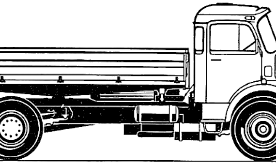 Mercedes LK 1624 truck (1973) - drawings, dimensions, pictures